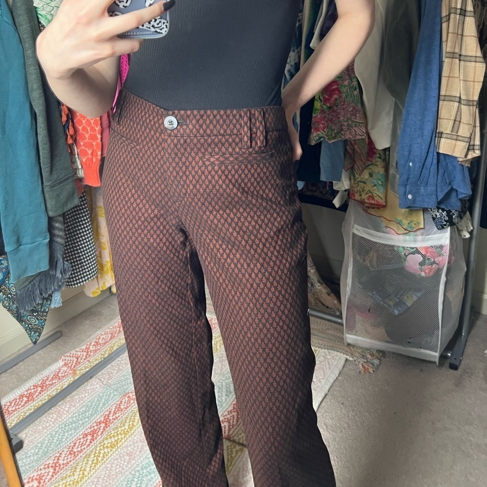 LEIFSDOTTIR Anthropologie Trousers Textured Marola Pants Size 0 - Picture 3 of 10